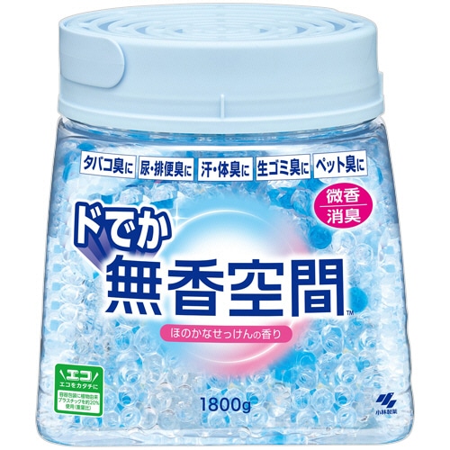 小林製薬 ドでか無香空間 ほのかなせっけんの香り 本体 1800g 1個