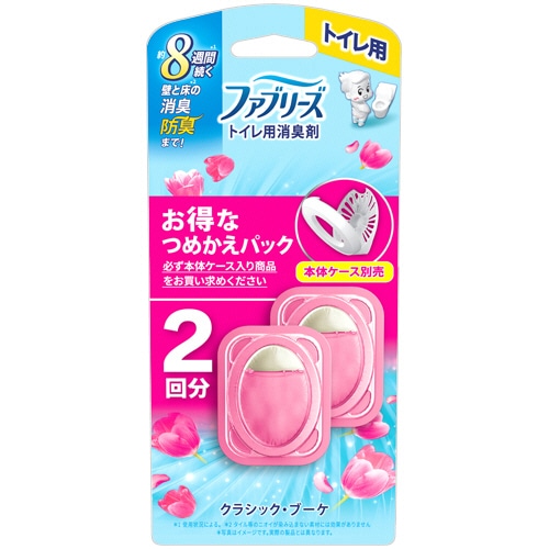 P&G ファブリーズW消臭 トイレ用消臭剤 クラシック・ブーケ つめかえ用 6.3mL 1パック(2個)