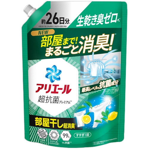 P&G アリエール ジェル 部屋干しプラス つめかえ用 超特大サイズ 625g 1パック