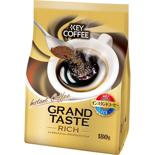 キーコーヒー インスタントコーヒー グランドテイスト リッチ 180g 1袋