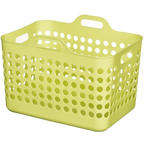 ヒマラヤ化学 ポピンズバスケット 角型 M グリーン NO1571G 1個