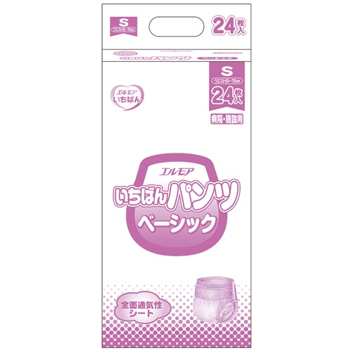 カミ商事 エルモア いちばん パンツ ベーシック S 1パック(24枚)