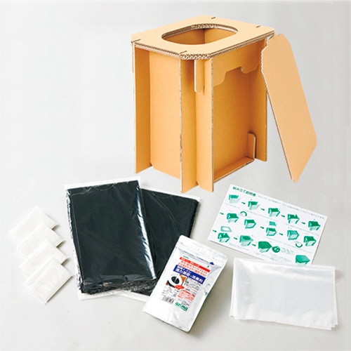 アズマ工業 非常用・組み立て式ダンボールトイレセット(フタ付) 20回分 AZ994 1セット