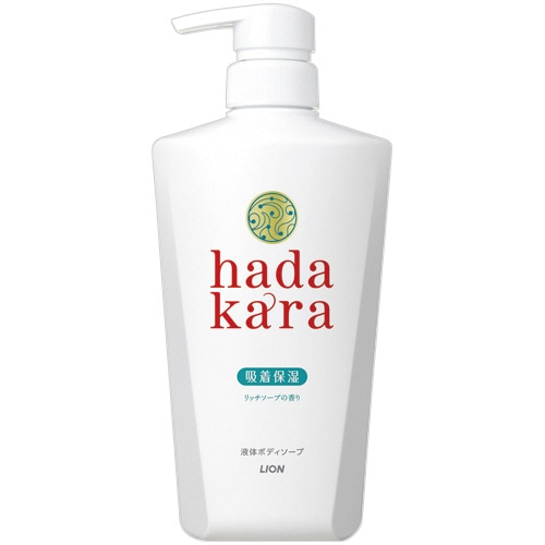 ライオン hadakaraボディソープ リッチソープの香り 本体 500mL 1本