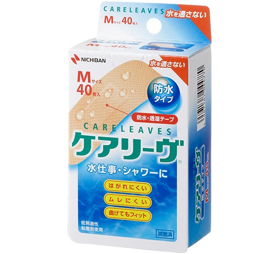 ニチバン ケアリーヴ 防水タイプ Mサイズ CLB40M 1箱(40枚)