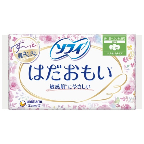 ユニ・チャーム ソフィ はだおもい ふつうの日用 羽つき 1パック(26個)