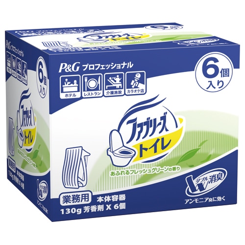 P&G トイレの置き型ファブリーズ あふれるフレッシュグリーンの香り 本体 130g 1セット(6個)