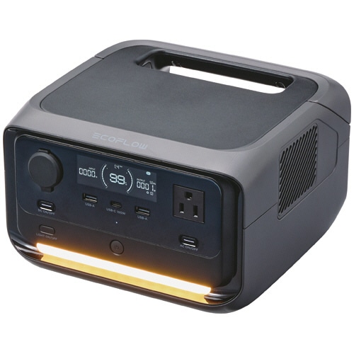 エコフロー　ポータブル電源　Ｒｉｖｅｒ３　Ｐｌｕｓ　２８６Ｗｈ　ＥＦＲＩＶＥＲ３ＰＬＵＳ－ＪＰ－ＣＢＯＸ　１台