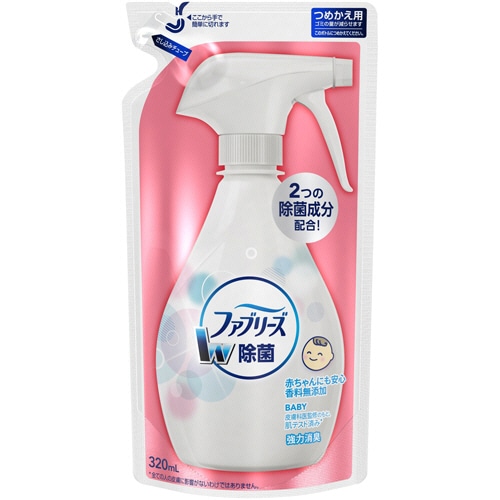 P&G ファブリーズ ダブル除菌 香料無添加 つめかえ用 320ml 1個