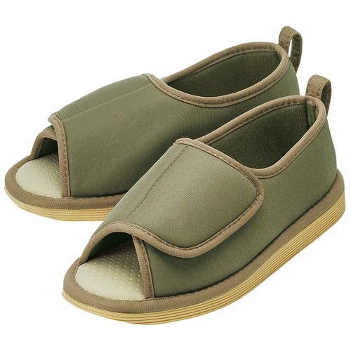 竹虎　転倒予防シューズ　つま先なし　Ｍ　うぐいす　１足