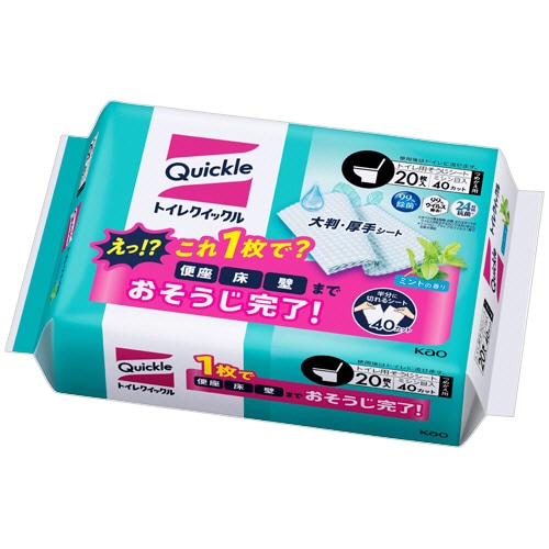 花王 トイレクイックル つめかえ用ジャンボパック 1パック(20枚:10枚×2個)
