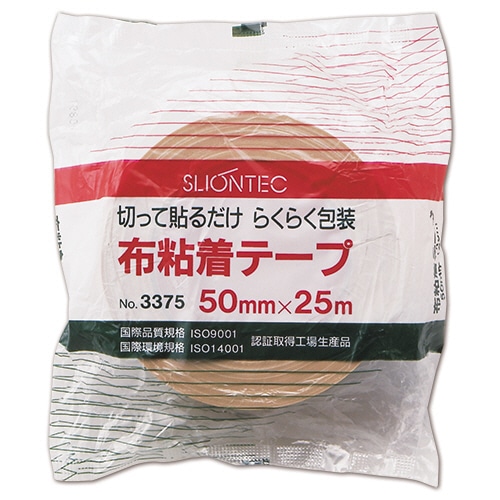 スリオンテック 布テープ No.337500 50mm×25m 厚み0.26mm No.337500-50x25DB 1巻