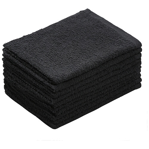 伊藤忠リーテイルリンク　おしぼりタオル　ダークカラー　黒　ＯＴＤ－１　１パック（１０枚）