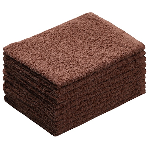 伊藤忠リーテイルリンク　おしぼりタオル　ダークカラー　茶　ＯＴＤ－４　１パック（１０枚）