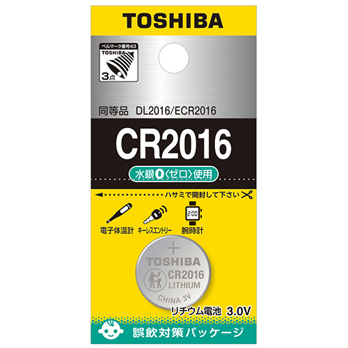 東芝　コイン形リチウム電池　ＣＲ２０１６ＥＣ　１個