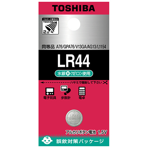 東芝　アルカリボタン電池　ＬＲ４４ＥＣ　１個