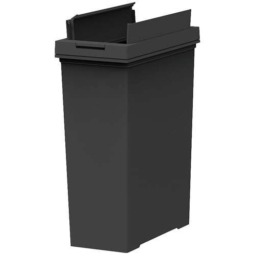 アスベル　棚下で使える両開きプッシュダストボックス　２０Ｌ　ブラック　１個