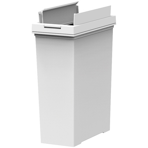 アスベル　棚下で使える両開きプッシュダストボックス　２０Ｌ　ホワイト　１個