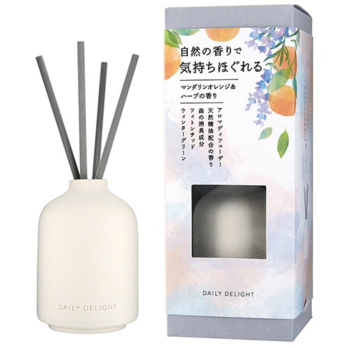 グローバルプロダクトプランニング　デイリーディライト　暮らしに添える　アロマディフューザー　マンダリンオレンジ＆ハーブ　１２０ｍＬ　１個