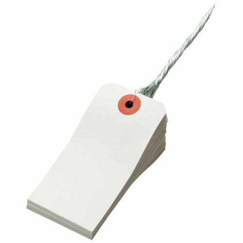 TANOSEE 再生紙針金荷札 4号 45×90mm 1箱(1000枚)