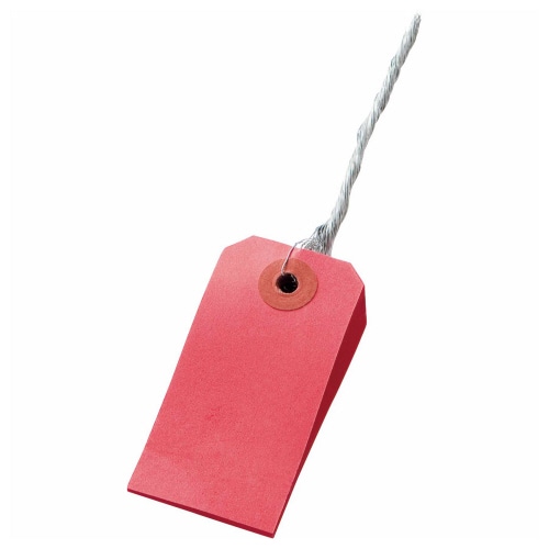 TANOSEE カラー荷札 6号 30×60mm 赤 1パック(200枚)