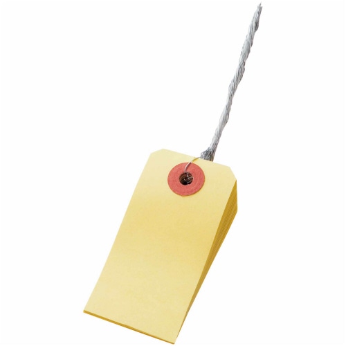 TANOSEE カラー荷札 6号 30×60mm 黄 1パック(200枚)