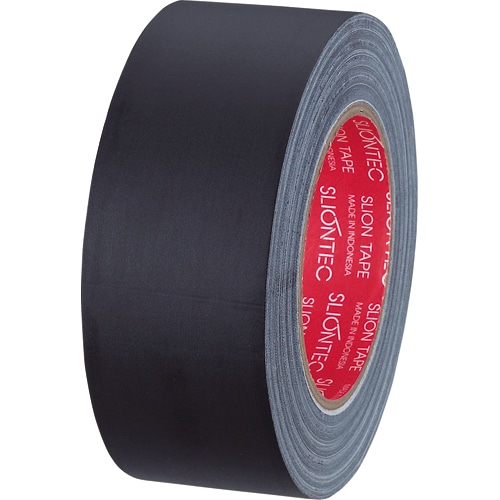 スリオンテック 布粘着テープ マットクロス 50mm×25m 厚み約0.31mm 黒 334542クロ 1巻