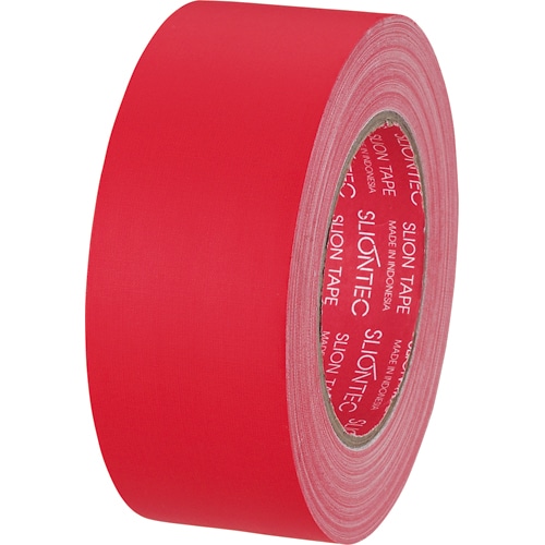 スリオンテック 布粘着テープ マットクロス 50mm×25m 厚み約0.31mm 赤 334542アカ 1巻
