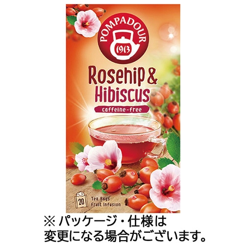 ポンパドール ハーブティー ローズヒップ&ハイビスカス 1箱(20バッグ)