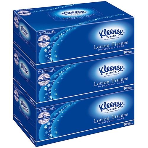 日本製紙クレシア クリネックス ローションティシュー エックス 180組/箱 1パック(3箱)
