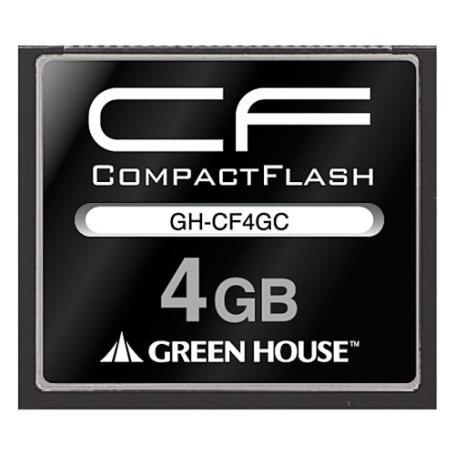 グリーンハウス コンパクトフラッシュ 4GB GH-CF4GC 1枚