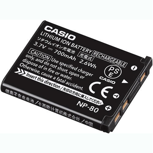 カシオ リチウムイオン充電池 NP-80 1個