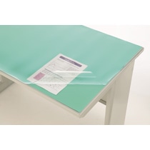 ライオン事務器 デスクマット PVC製 光沢仕上 ダブル(グリーンマット付) 1445×715×1.8mm No.2N 1枚