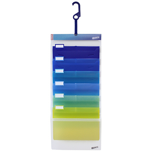 エセルテ　壁掛け収納フォルダ　Ａ４ソーテッド６段　クール　１個