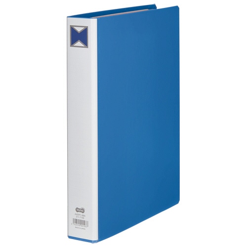 TANOSEE パイプ式ファイル 片開き A4タテ 300枚収容 30mmとじ 背幅46mm 青 1冊