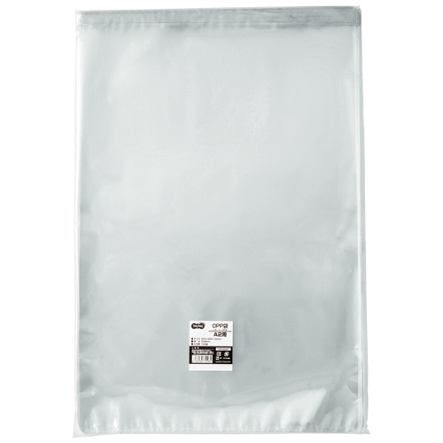 TANOSEE OPP袋 フタ・テープ付 A2用 425×600+40mm 1パック(100枚)