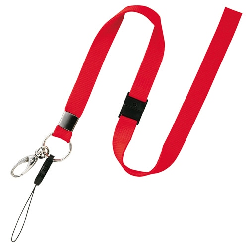 オープン工業　名札用ストラップ　幅広無地　赤　ＮＢ－２０５－ＲＤ　１本