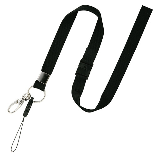 オープン工業　名札用ストラップ　幅広無地　黒　ＮＢ－２０５－ＢＫ　１本