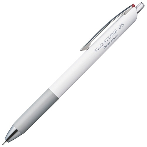 ぺんてる 油性ボールペン フローチューン 0.5mm 赤 (軸色:ホワイト) BZN205-B 1本