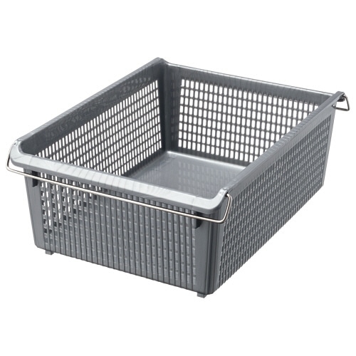 伊藤忠リーテイルリンク スタックトレーメタルハンドル付 深型小 グレー STA4D 1個