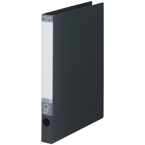 ＴＡＮＯＳＥＥ　ワンタッチ開閉Ｏリングファイル　Ａ４タテ　２穴　１７０枚収容　リング内径２２ｍｍ　背幅３０ｍｍ　ダークグレー　１冊