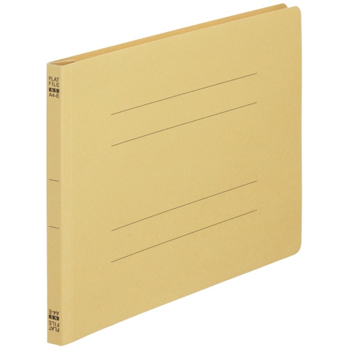 TANOSEE フラットファイル(ノンステープルタイプ) A4ヨコ 150枚収容 背幅18mm 黄 1パック(10冊)