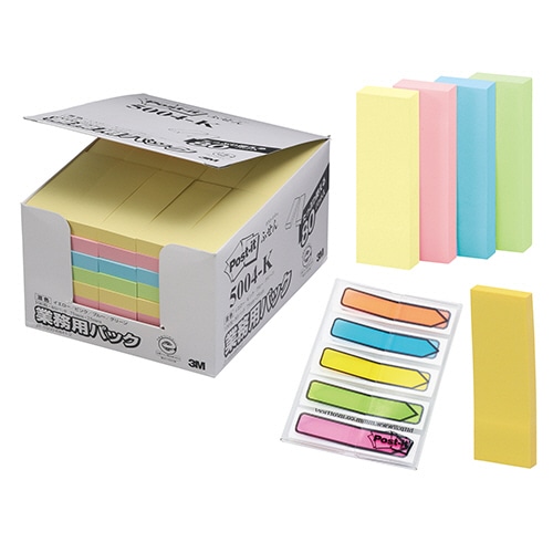 3M ポスト・イット スペシャルパック ふせん 75×25mm 4色 5004-K-OSP 1パック(80冊)