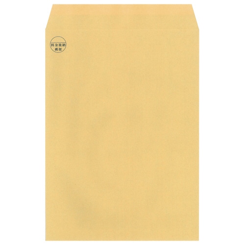 今村紙工 料金後納マーク付 クラフト封筒 裏地紋付 角2 テープ付 RKK2-T100 1パック(100枚)