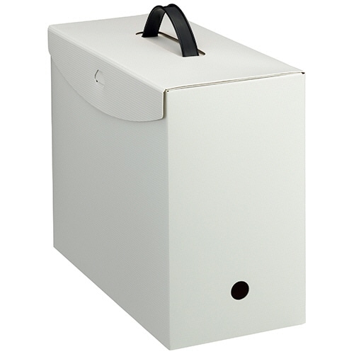 ライオン事務器　ボックスファイル　スマフィ　Ａ４　フタ・取っ手付き　背幅１５２ｍｍ　ライトグレー　ＢＦ－４２Ｓ　１個