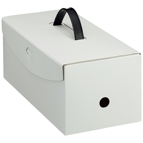 ライオン事務器　ボックスファイル　スマフィ　Ａ４ハーフサイズ　フタ・取っ手付き　背幅１５２ｍｍ　ライトグレー　ＢＦ－２２Ｓ　１個