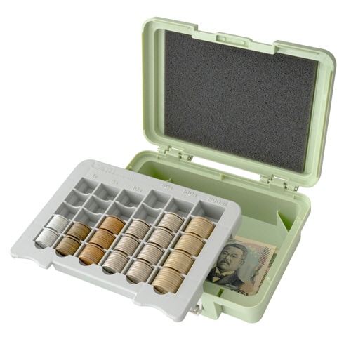 カール事務器　ポータブルキャッシュケース　そとレジ　ライトグリーン　ＣＸ－００３－Ｕ　１個