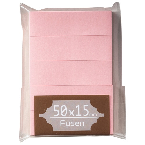 ＴＡＮＯＳＥＥ　ふせん　５０×１５ｍｍ　ピンク　１パック（５冊）