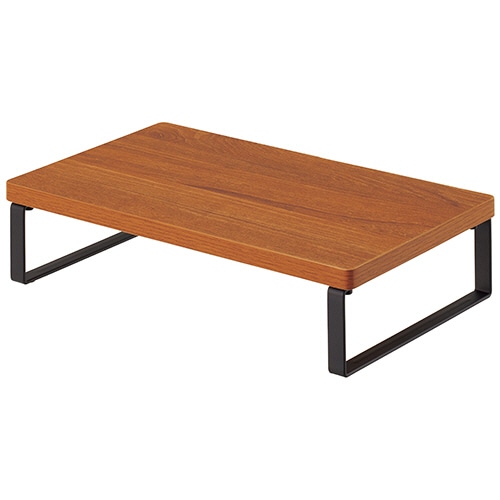 リヒトラブ　ＭＤＦ机上台　スリム　ロータイプ　Ｗ３４０×Ｄ２００×Ｈ８０ｍｍ　ブラウン　Ａ－８００４－９　１台