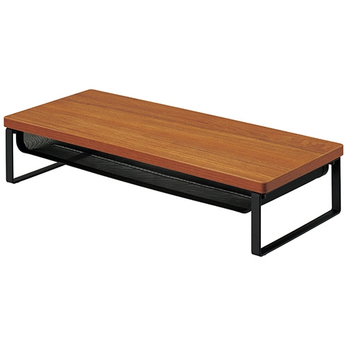 リヒトラブ　ＭＤＦ机上台　スリム　棚付　Ｗ５００×Ｄ２００×Ｈ１００ｍｍ　ブラウン　Ａ－８０１２－９　１台